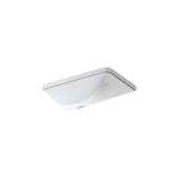 Kohler - Ladena 21'' rectangular undermount bathroom sink with glazed underside, no overflow - White