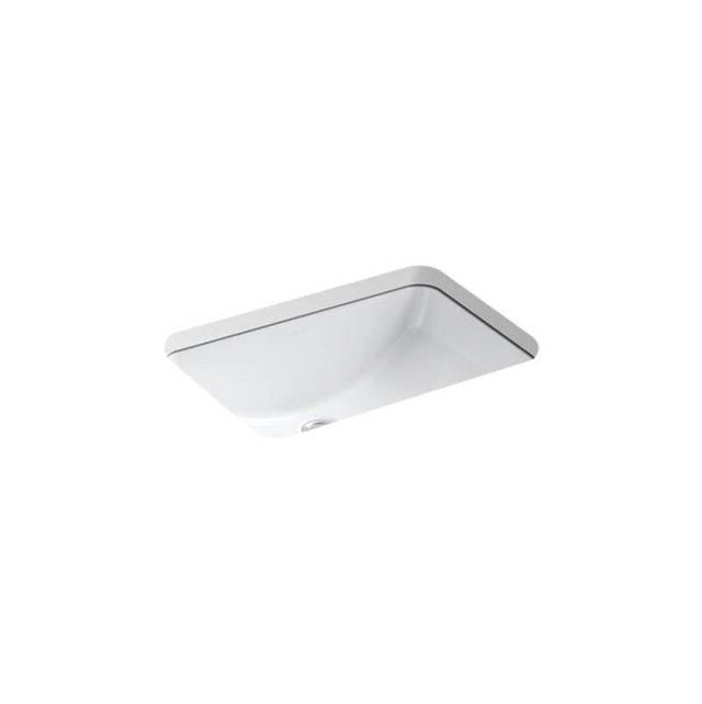 Kohler - Ladena 21'' rectangular undermount bathroom sink with glazed underside, no overflow - White