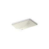 Kohler - Ladena 21'' rectangular undermount bathroom sink with glazed underside, no overflow - Biscuit