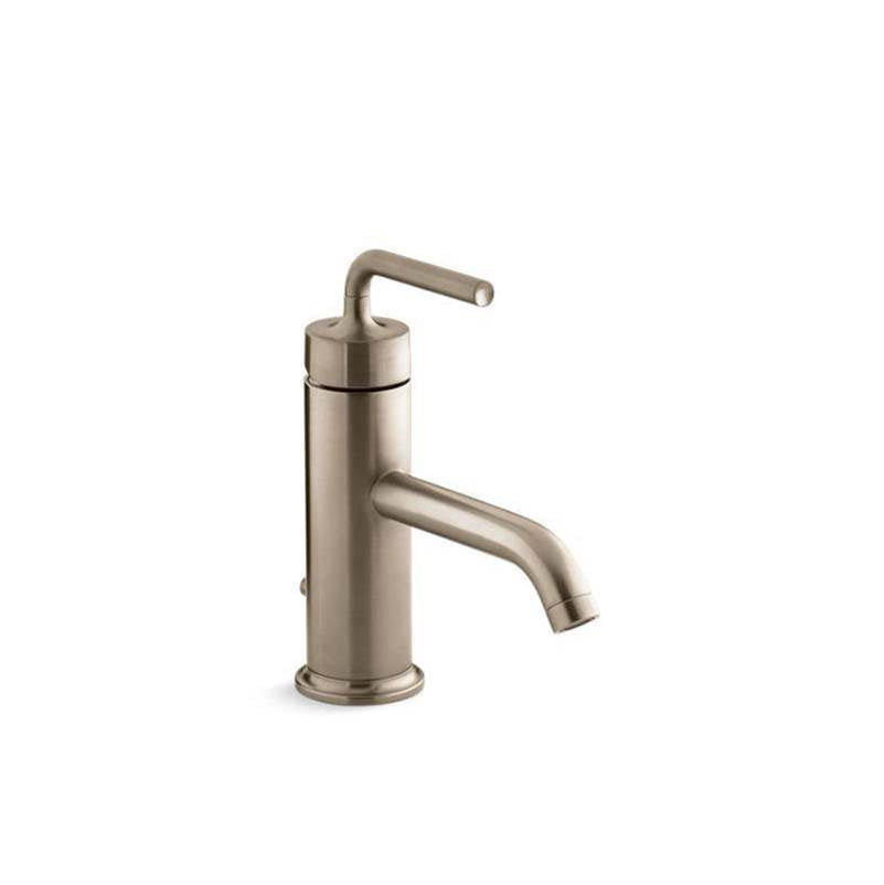 Kohler - Purist Single-handle bathroom sink faucet with Straight Lever handle, 1.2 gpm - Vibrant Brushed Bronze