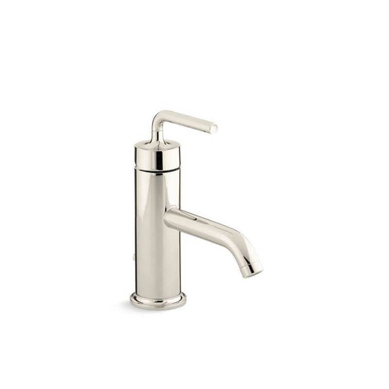 Kohler - Purist Single-handle bathroom sink faucet with Straight Lever handle, 1.2 gpm - Vibrant Polished Nickel