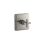 Kohler - Pinstripe Pure Rite-Temp valve trim with cross handle - Vibrant Brushed Nickel