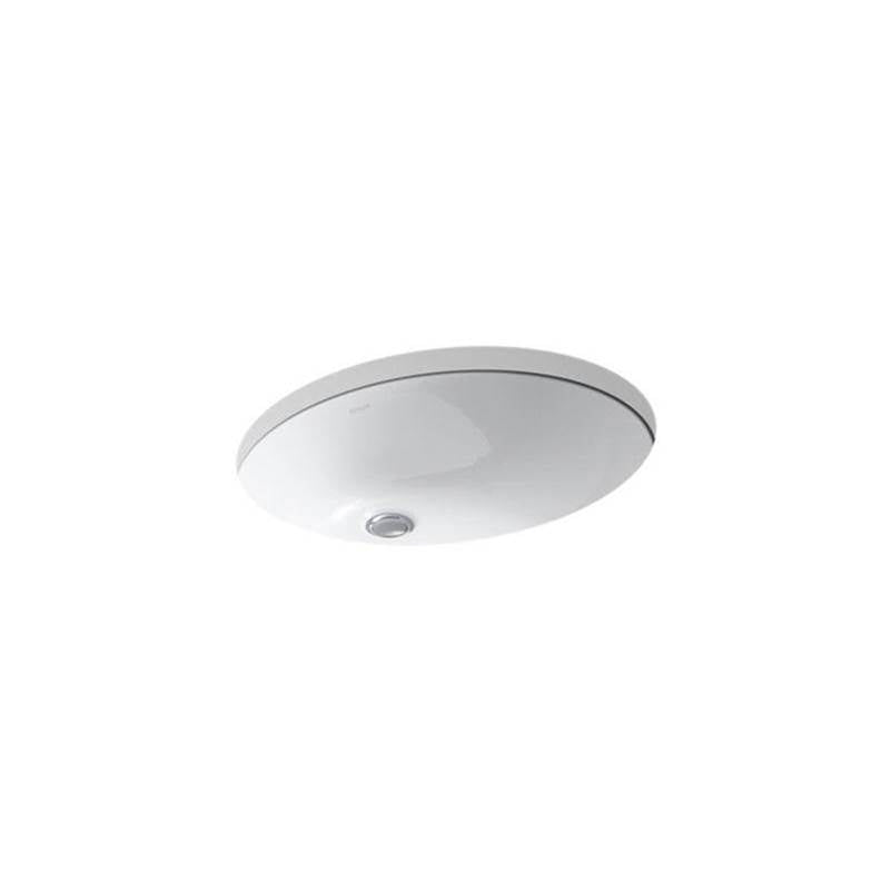 Kohler - Caxton 21-1/4'' oval undermount bathroom sink with glazed underside, no overflow - White