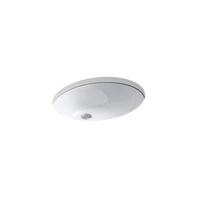 Kohler - Caxton 21-1/4'' oval undermount bathroom sink with glazed underside, no overflow - White