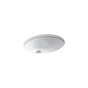 Kohler - Caxton 21-1/4'' oval undermount bathroom sink with glazed underside, no overflow - White