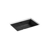 Kohler - Kathryn 24'' rectangular undermount bathroom sink - Black