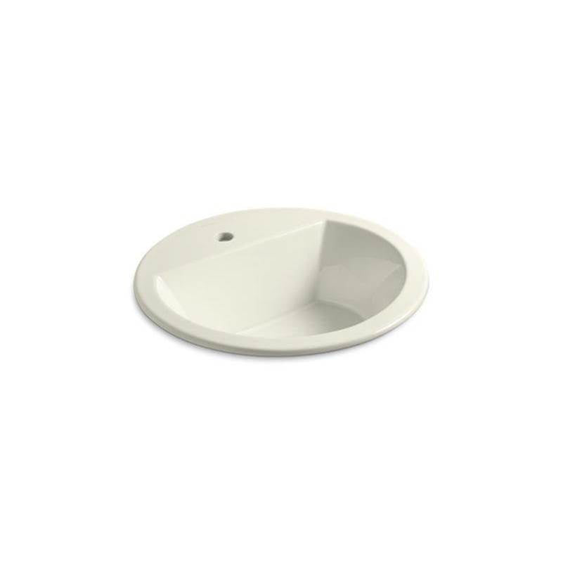 Kohler - Bryant 19'' round drop-in bathroom sink - Biscuit