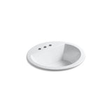 Kohler - Bryant 19'' round drop-in bathroom sink - White