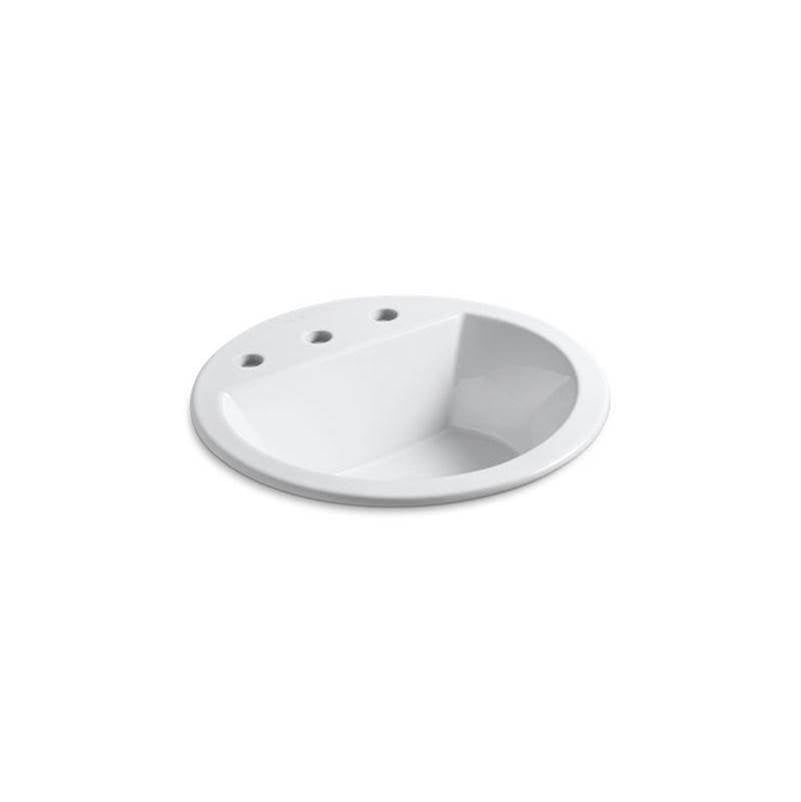 Kohler - Bryant 19'' round drop-in bathroom sink - White