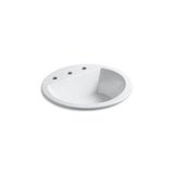 Kohler - Bryant 19'' round drop-in bathroom sink - White