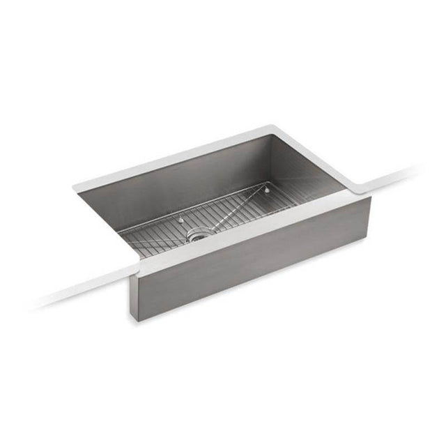 Kohler - VaultE 35-1/2'' undermount single-bowl farmhouse kitchen sink - Stainless Steel