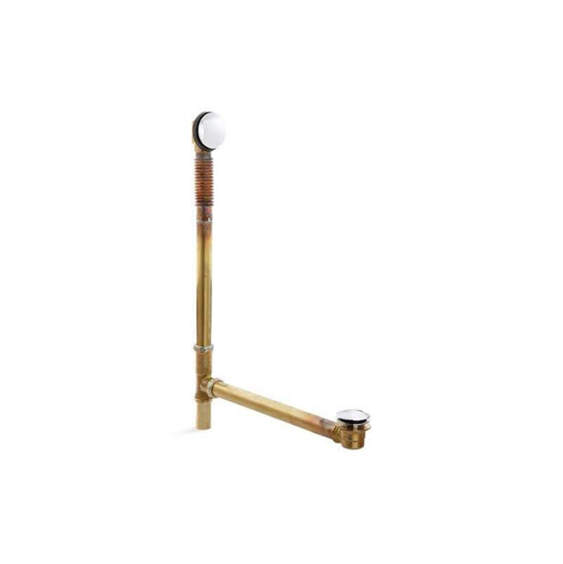 Kohler - Clearflo Brass toe tap bath drain - Polished Chrome