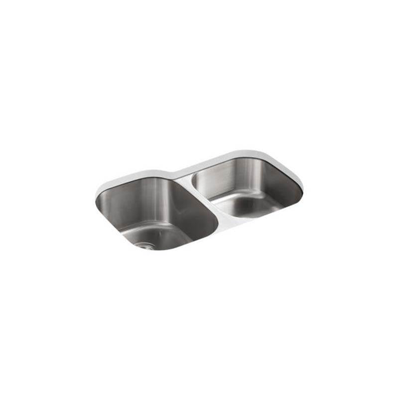 Kohler - Undertone 31'' undermount double-bowl kitchen sink - Stainless Steel
