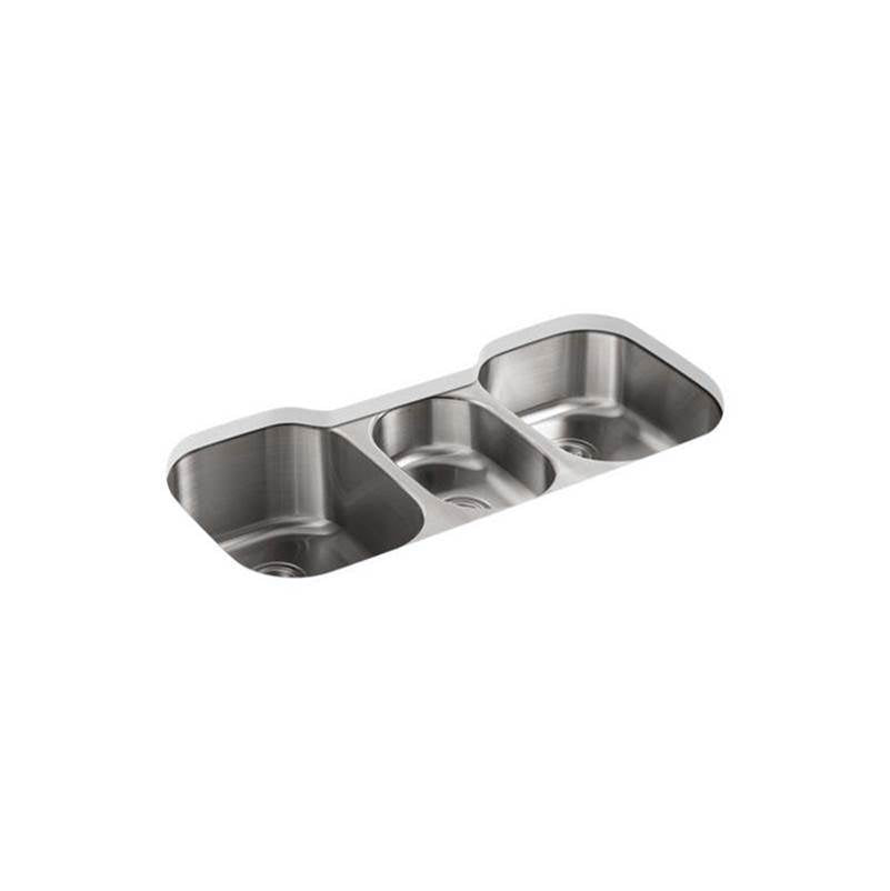 Kohler - Undertone 41-3/4'' undermount triple-bowl kitchen sink - Stainless Steel