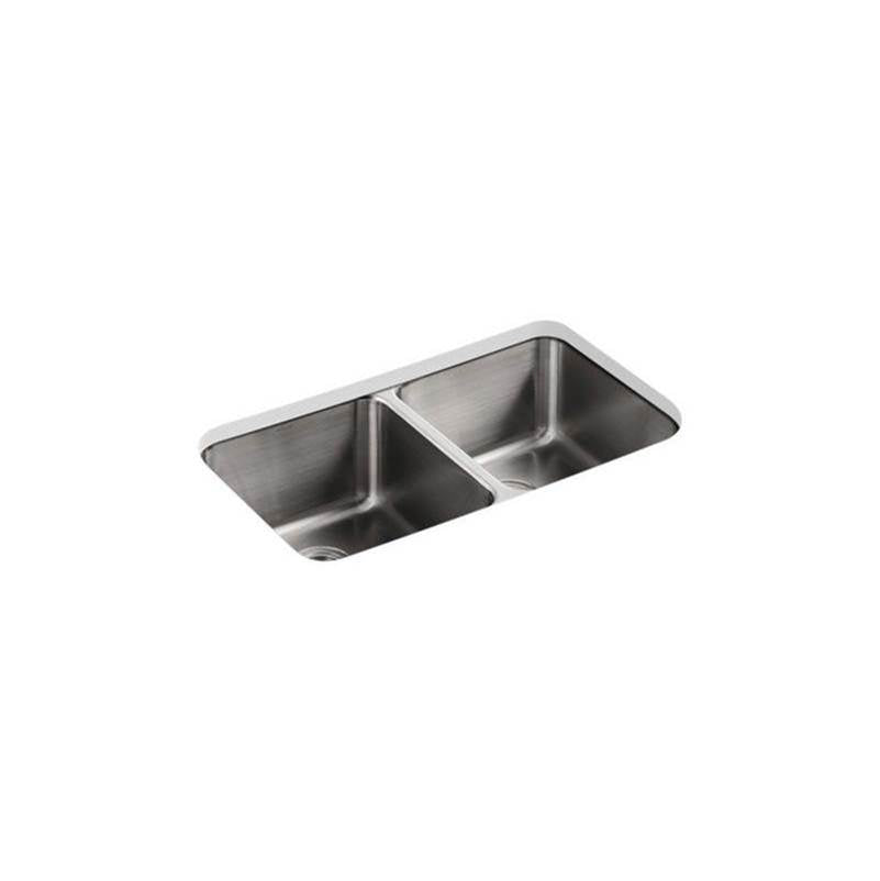 Kohler - Undertone 31-1/2'' undermount double-bowl kitchen sink - Stainless Steel