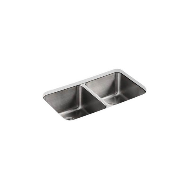 Kohler - Undertone 31-1/2'' undermount double-bowl kitchen sink - Stainless Steel