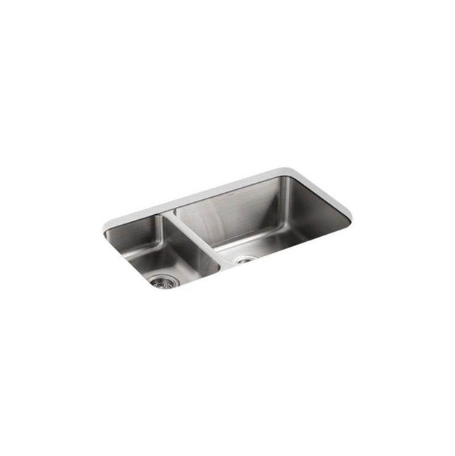 Kohler - Undertone 31-1/2'' undermount double-bowl kitchen sink - Stainless Steel