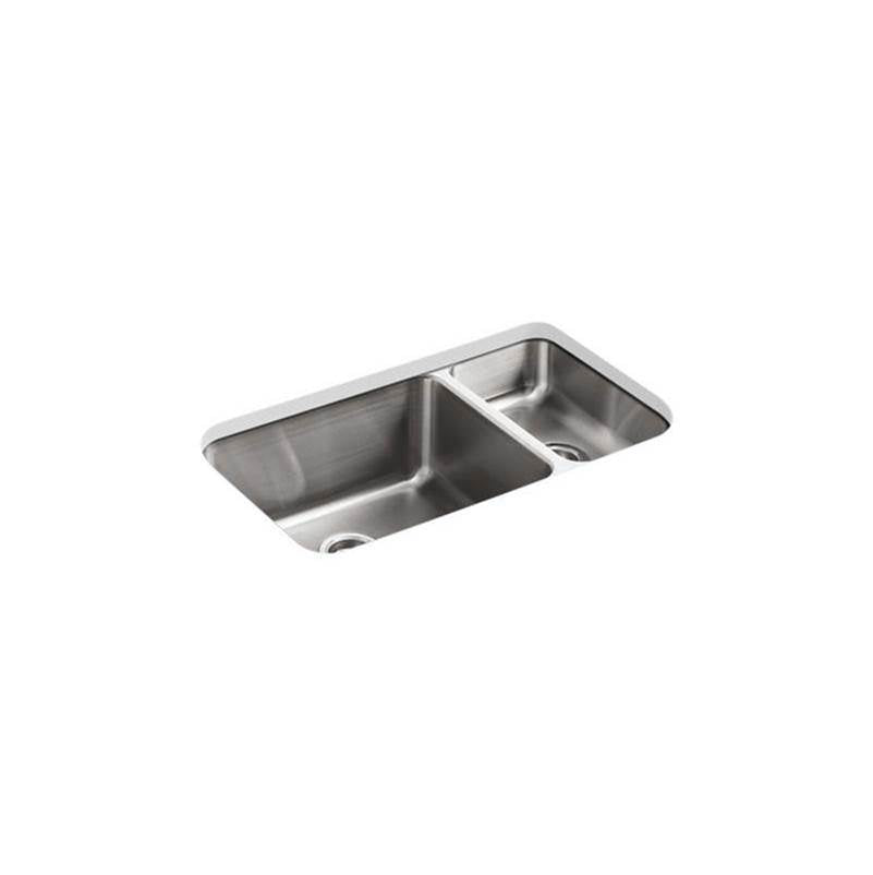 Kohler - Undertone 31-1/2'' undermount double-bowl kitchen sink - Stainless Steel