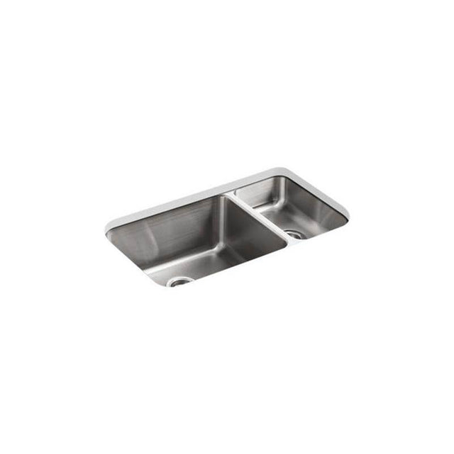 Kohler - Undertone 31-1/2'' undermount double-bowl kitchen sink - Stainless Steel