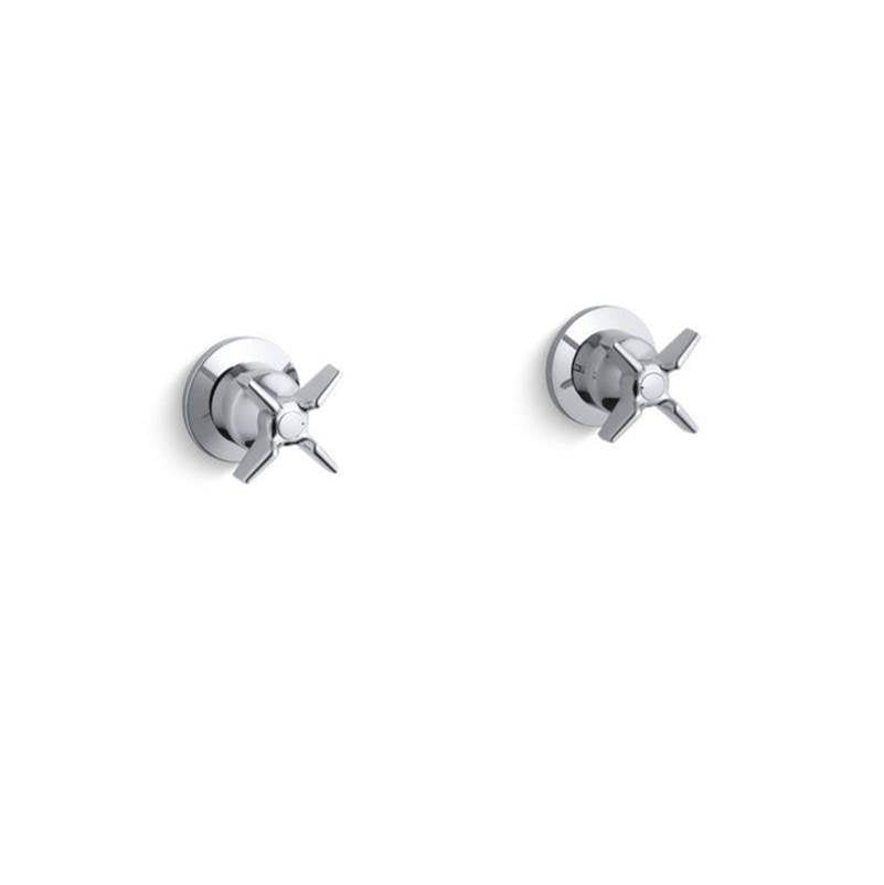 Kohler - Triton Wall-mount valve trim with cross handles, requires valve - Polished Chrome