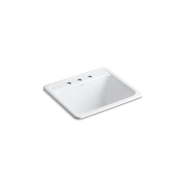 Kohler - Glen FallsE 25'' top-/undermount single-bowl utility sink - White