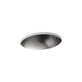 Kohler - Bachata 20'' oval drop-in/undermount bathroom sink, no overflow
