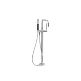 Kohler - Purist Floor-mount bath filler trim with handshower - Polished Chrome