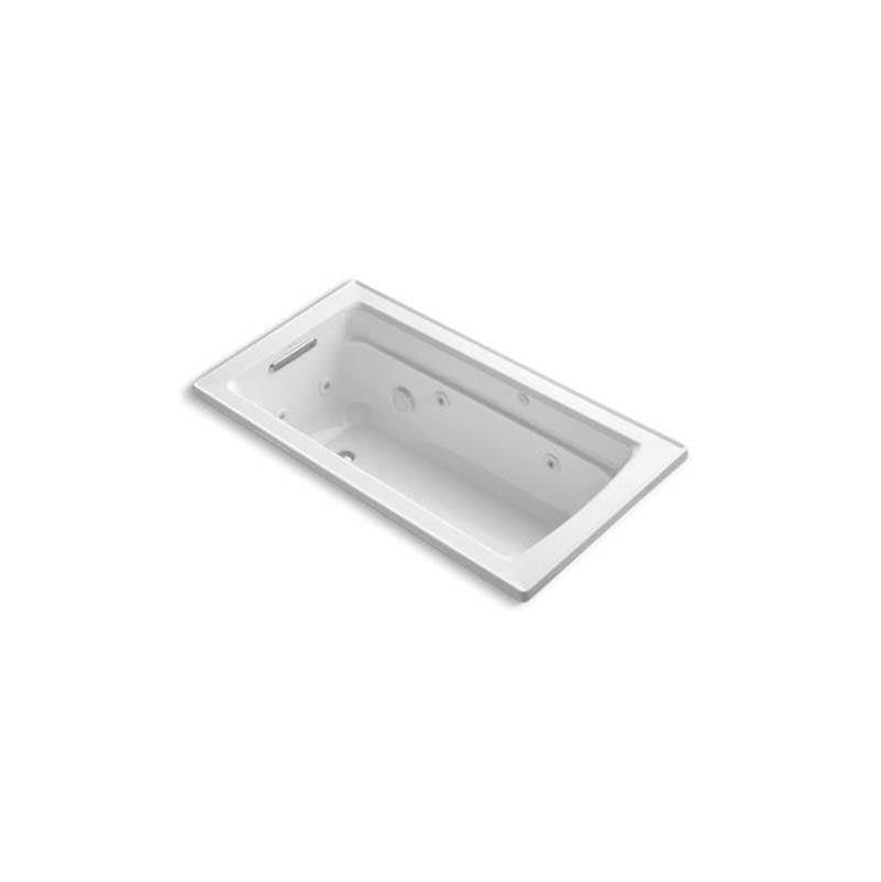 Kohler - Archer 60'' x 32'' drop-in whirlpool bath with and Bask heated surface - White