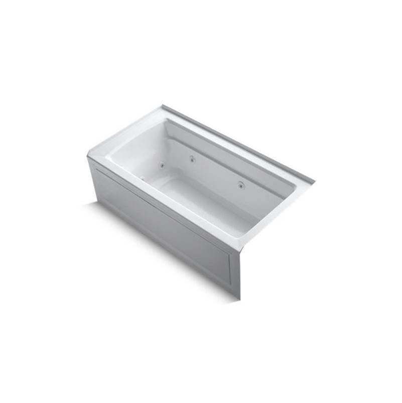 Kohler - Archer 60'' x 32'' alcove heated whirlpool bath, right drain - White