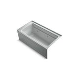 Kohler - Archer 60'' x 32'' alcove heated whirlpool bath, right drain - Ice Grey