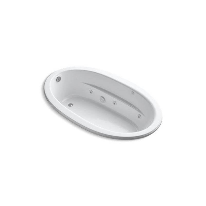Kohler - Sunward 72'' x 42'' drop-in heated whirlpool bath - White