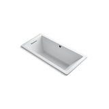 Kohler - Underscore 66'' x 32'' drop-in Heated BubbleMassageE air bath - White