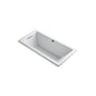 Kohler - Underscore 66'' x 32'' drop-in Heated BubbleMassageE air bath with Bask heated surface - White