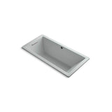Kohler - Underscore 66'' x 32'' drop-in Heated BubbleMassageE air bath with Bask heated surface - Ice Grey