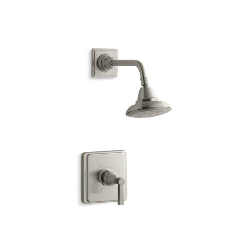 Kohler - Pinstripe Pure Rite-Temp shower trim kit with lever handle, 2.5 gpm - Vibrant Brushed Nickel