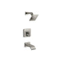 Kohler - Loure Rite-Temp bath and shower trim kit with push-button diverter, 2.5 gpm - Vibrant Brushed Nickel