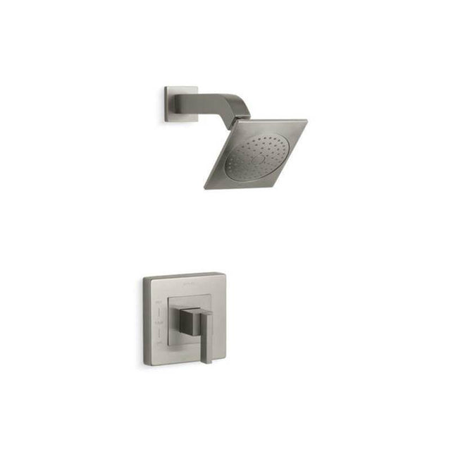 Kohler - Loure Rite-Temp shower trim kit, 2.5 gpm - Vibrant Brushed Nickel