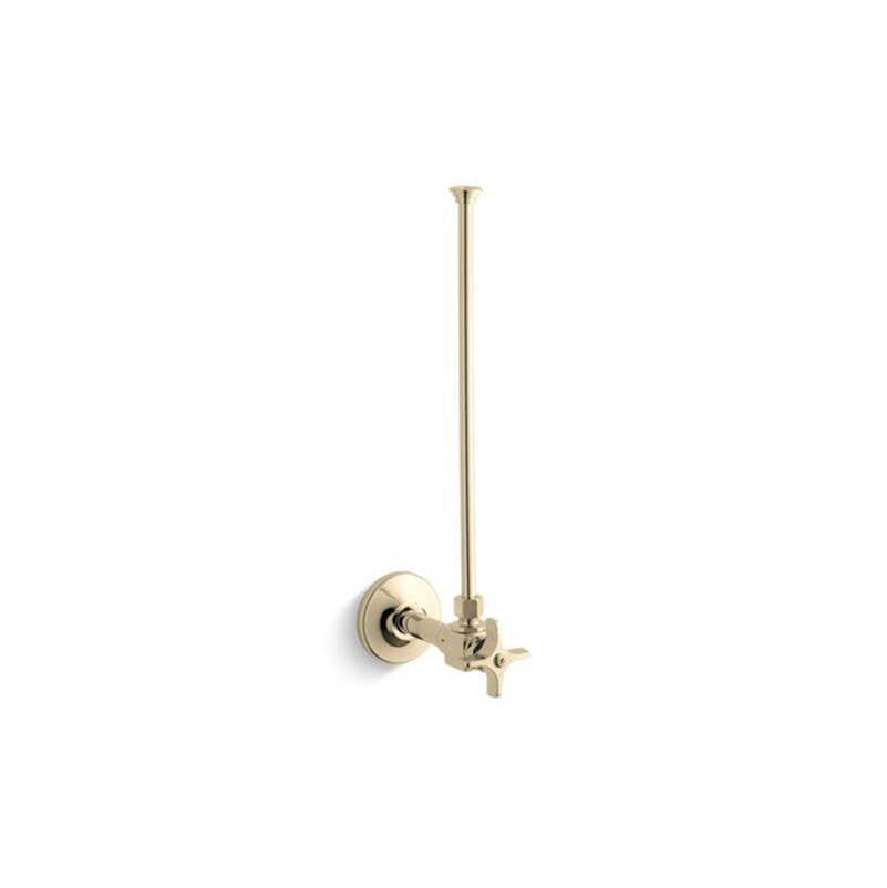Kohler - 3/8'' NPT angle supply with stop and annealed vertical tube - Vibrant French Gold