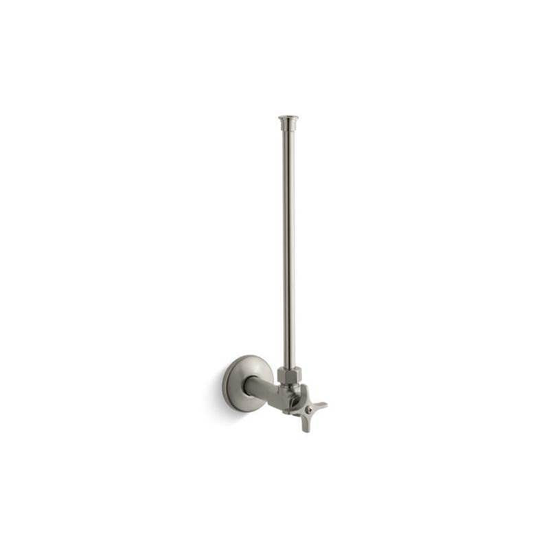Kohler - 1/2'' NPT angle supply with stop with cross handle and annealed vertical tube - Vibrant Brushed Nickel