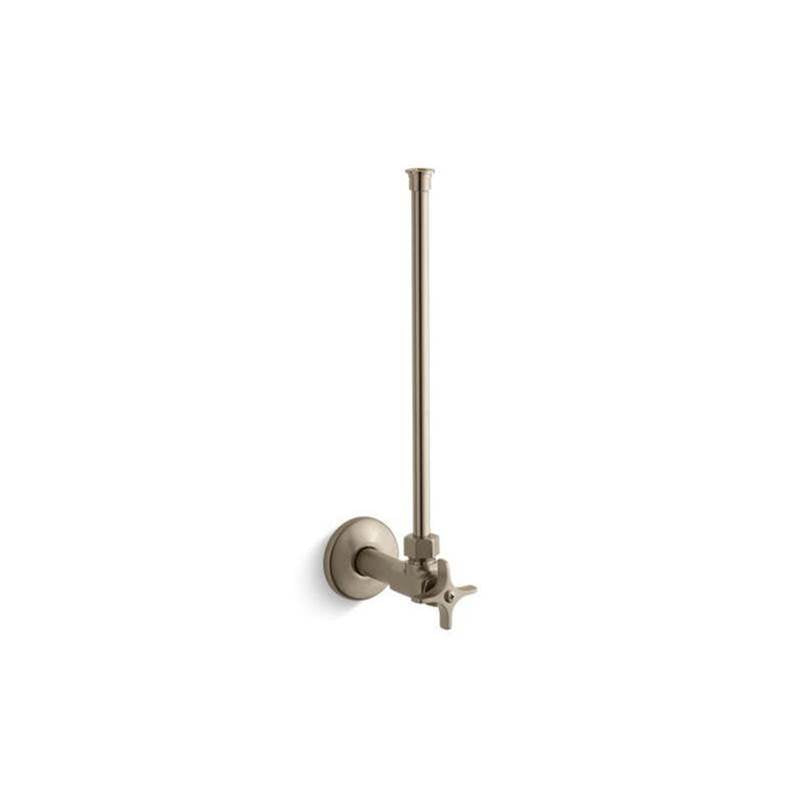 Kohler - 1/2'' NPT angle supply with stop with cross handle and annealed vertical tube - Vibrant Brushed Bronze