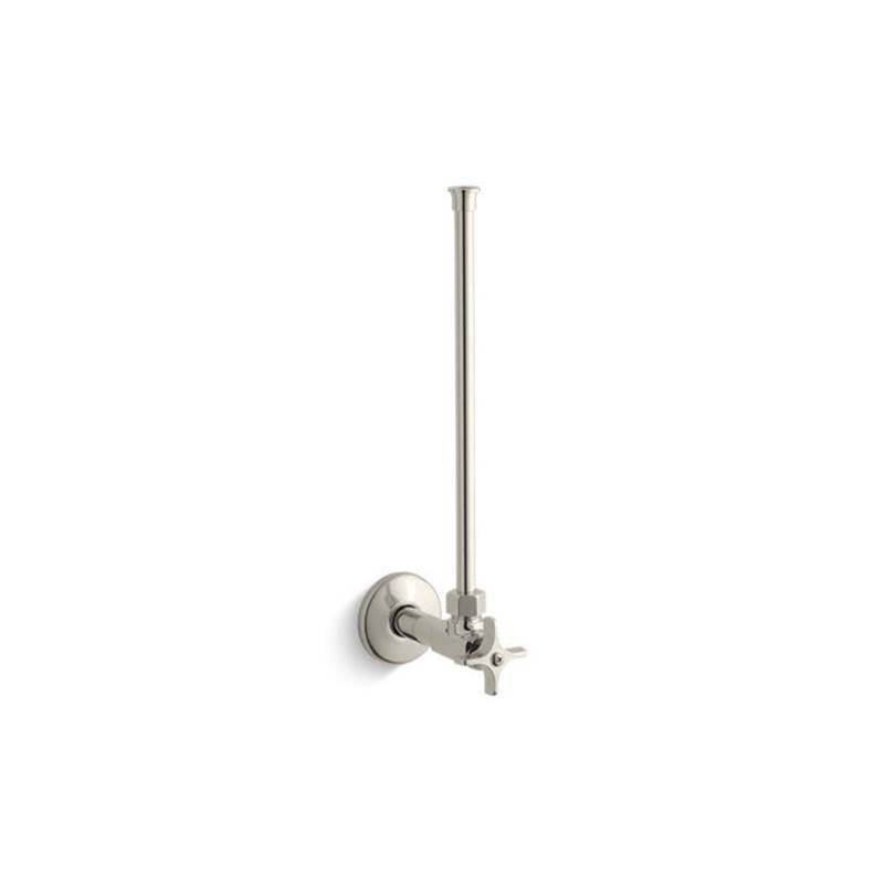 Kohler - 1/2'' NPT angle supply with stop with cross handle and annealed vertical tube - Vibrant Polished Nickel
