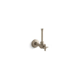 Kohler - 1/2'' angle supply with stop, cross handle and rigid vertical tube - Vibrant Brushed Bronze