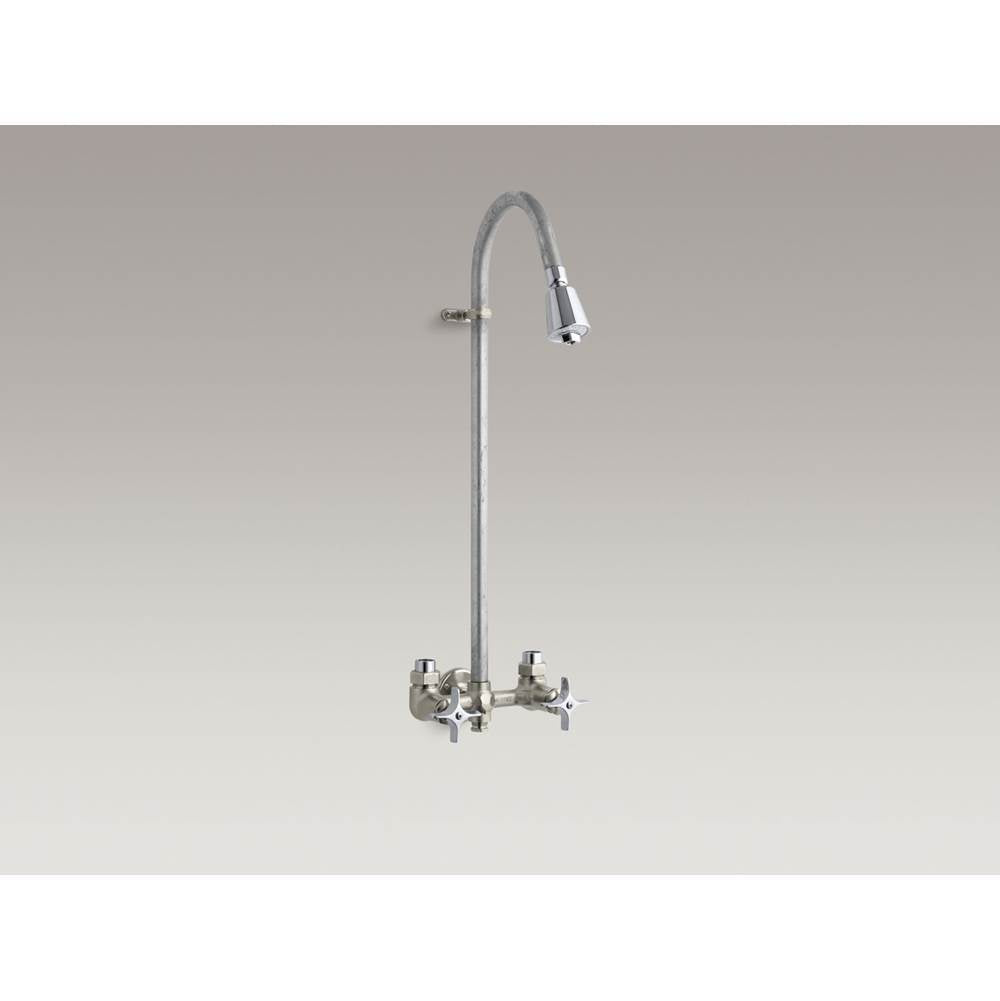Kohler - Industrial exposed shower with reversible yoke and galvanized riser - Rough Plate