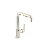 Kohler - Purist Pull-out kitchen sink faucet with three-function sprayhead - Vibrant Polished Nickel