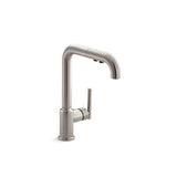 Kohler - Purist Pull-out kitchen sink faucet with three-function sprayhead - Vibrant Stainless