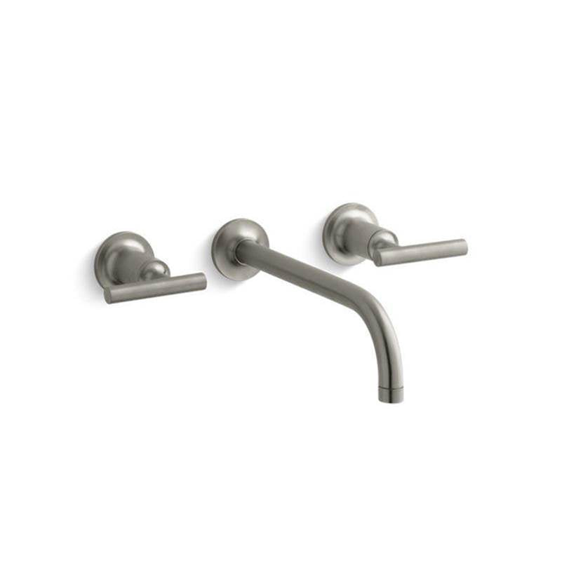 Kohler - Purist Wall-mount bathroom sink faucet trim with Lever handles, 1.2 gpm - Vibrant Brushed Nickel