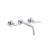 Kohler - Purist Wall-mount bathroom sink faucet trim with Lever handles, 1.2 gpm - Polished Chrome