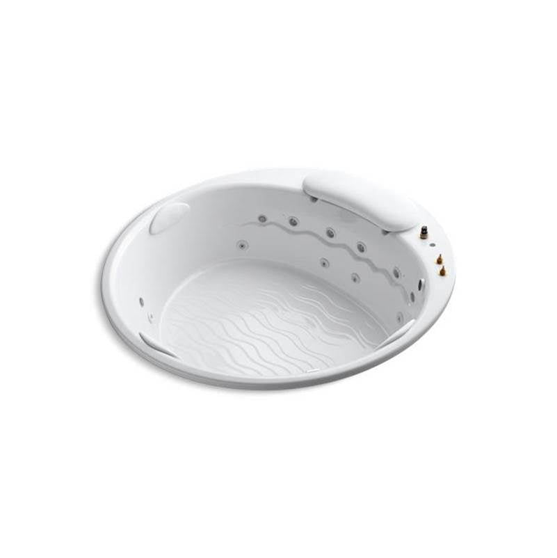 Kohler - RiverBath 75'' x 75'' drop-in heated whirlpool bath with chromatherapy - White
