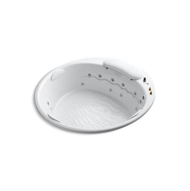 Kohler - RiverBath 75'' x 75'' drop-in heated whirlpool bath with chromatherapy - White