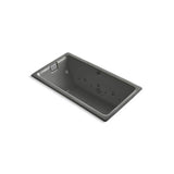 Kohler - Tea-for-Two 66'' x 36'' drop-in Effervescence whirlpool bath - Thunder Grey